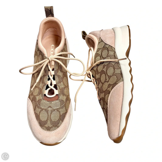 Shoes Designer By Coach In Pink & Tan, Size: 9