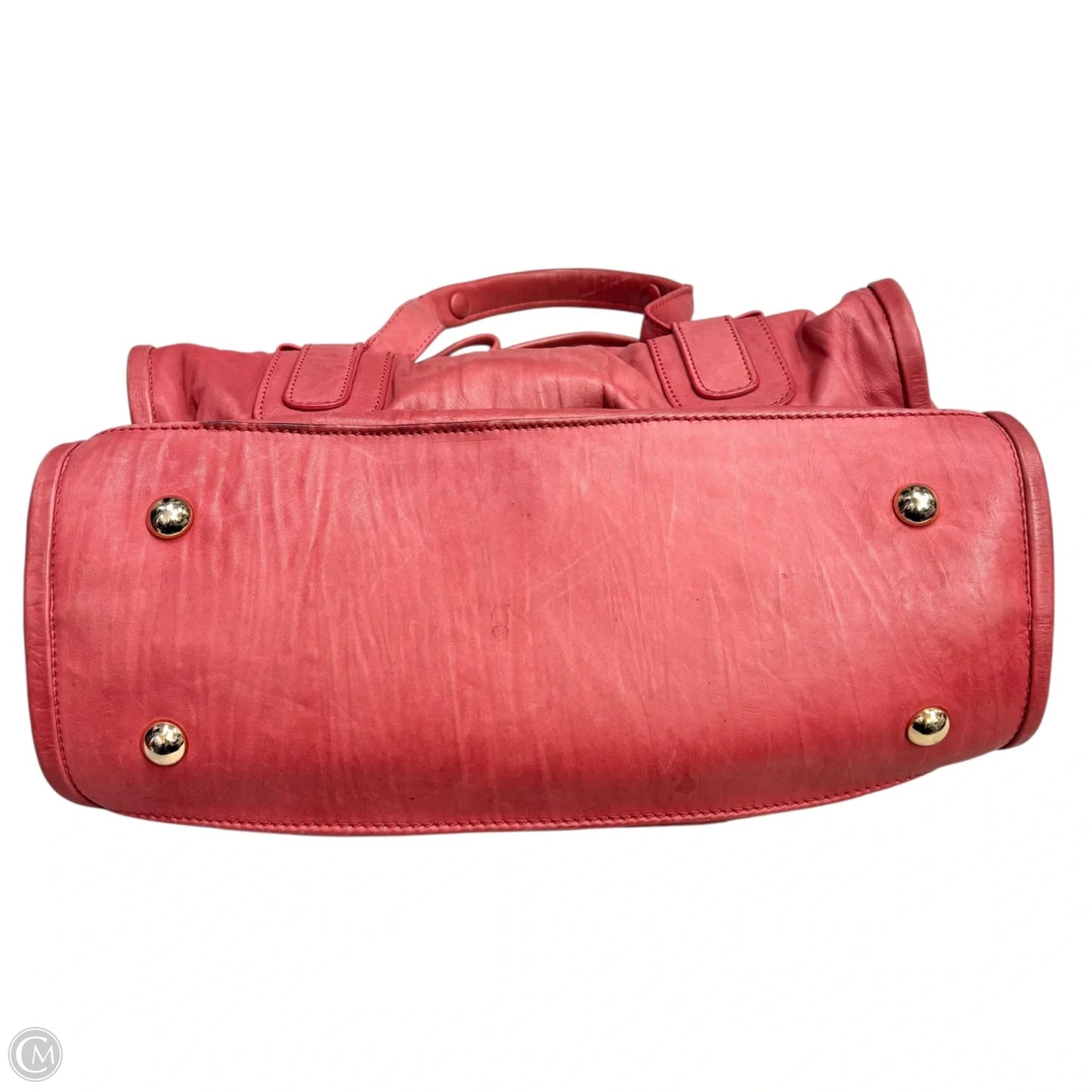 Handbag Leather By Adolfo Dominguez, Size: Medium
