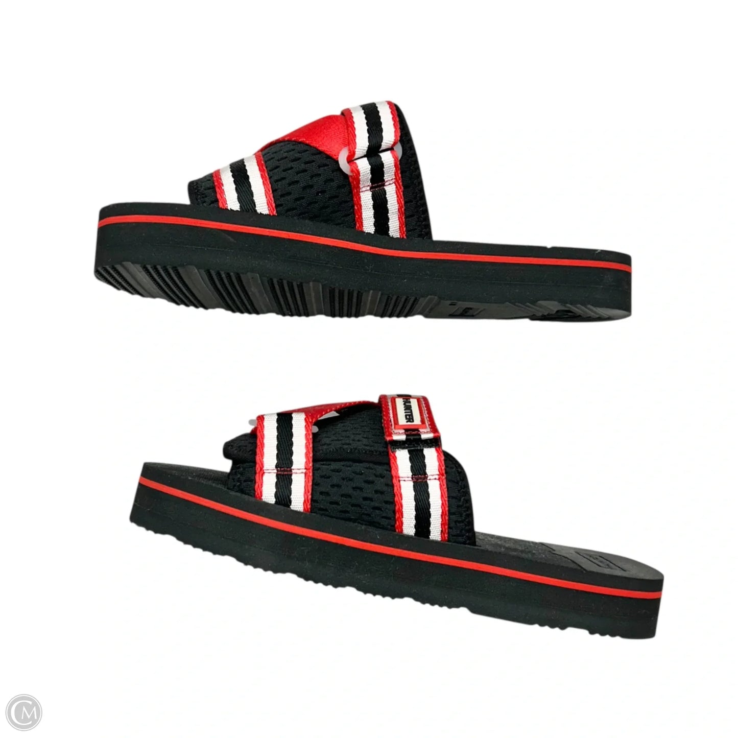 Sandals Heels Platform By Hunter In Black & Red, Size: 9