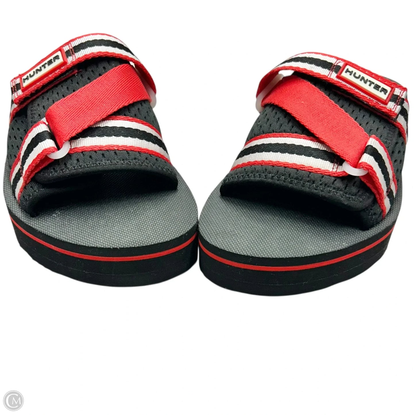 Sandals Heels Platform By Hunter In Black & Red, Size: 9
