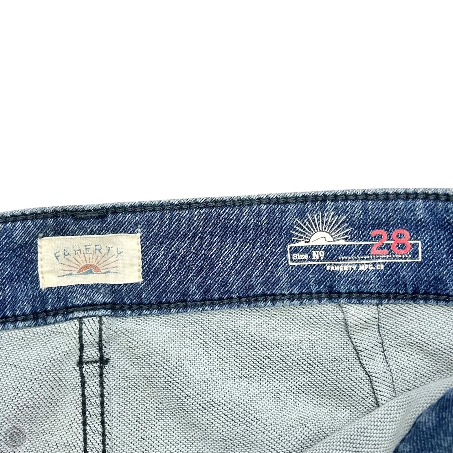 Jeans Straight By Faherty In Blue Denim, Size: 6
