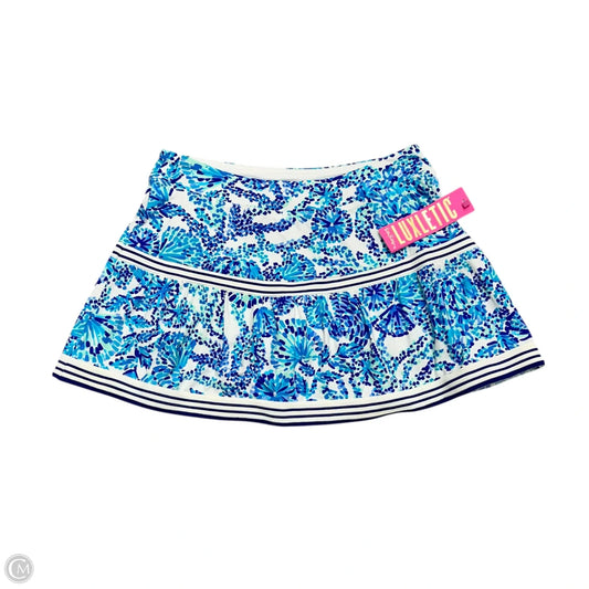 Skort Designer By Lilly Pulitzer In Blue & White, Size: S