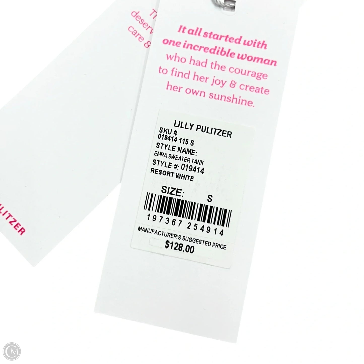 Top Sleeveless Designer By Lilly Pulitzer In White, Size: S