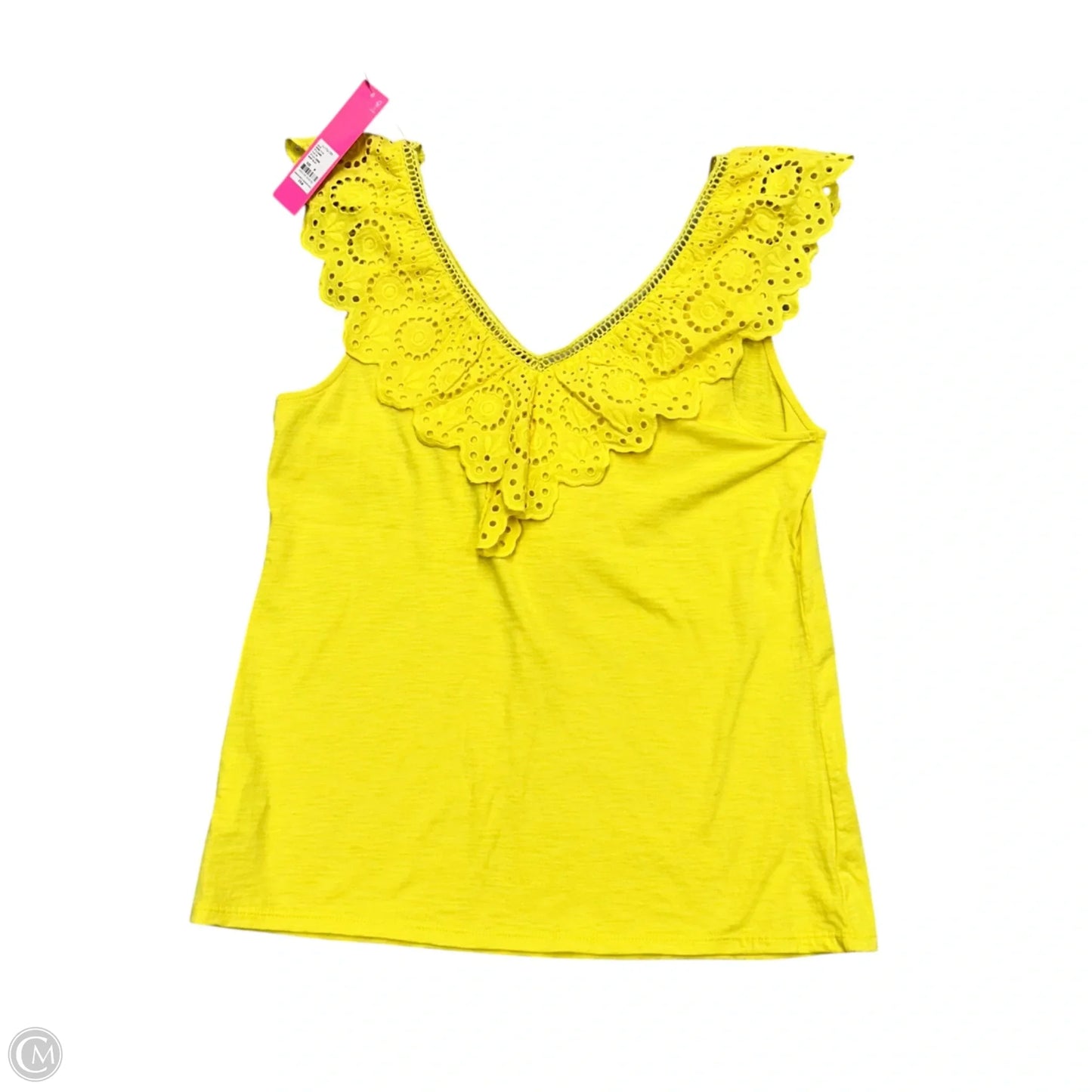 Top Sleeveless Designer By Lilly Pulitzer In Yellow, Size: M