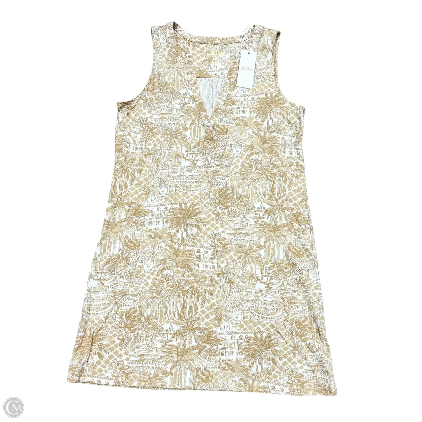 Shorts Designer By Lilly Pulitzer In Tan & White, Size: M