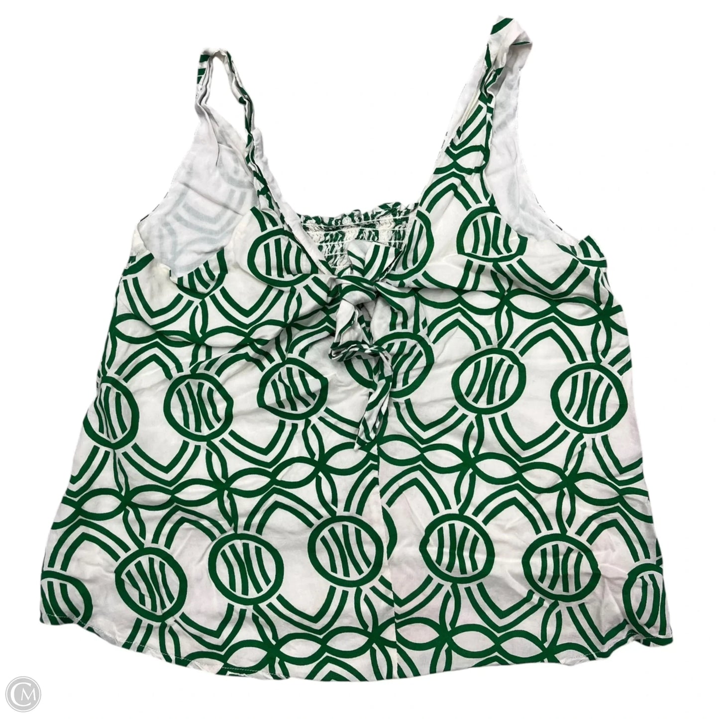 Top Sleeveless By Maeve In Green & White, Size: Xs