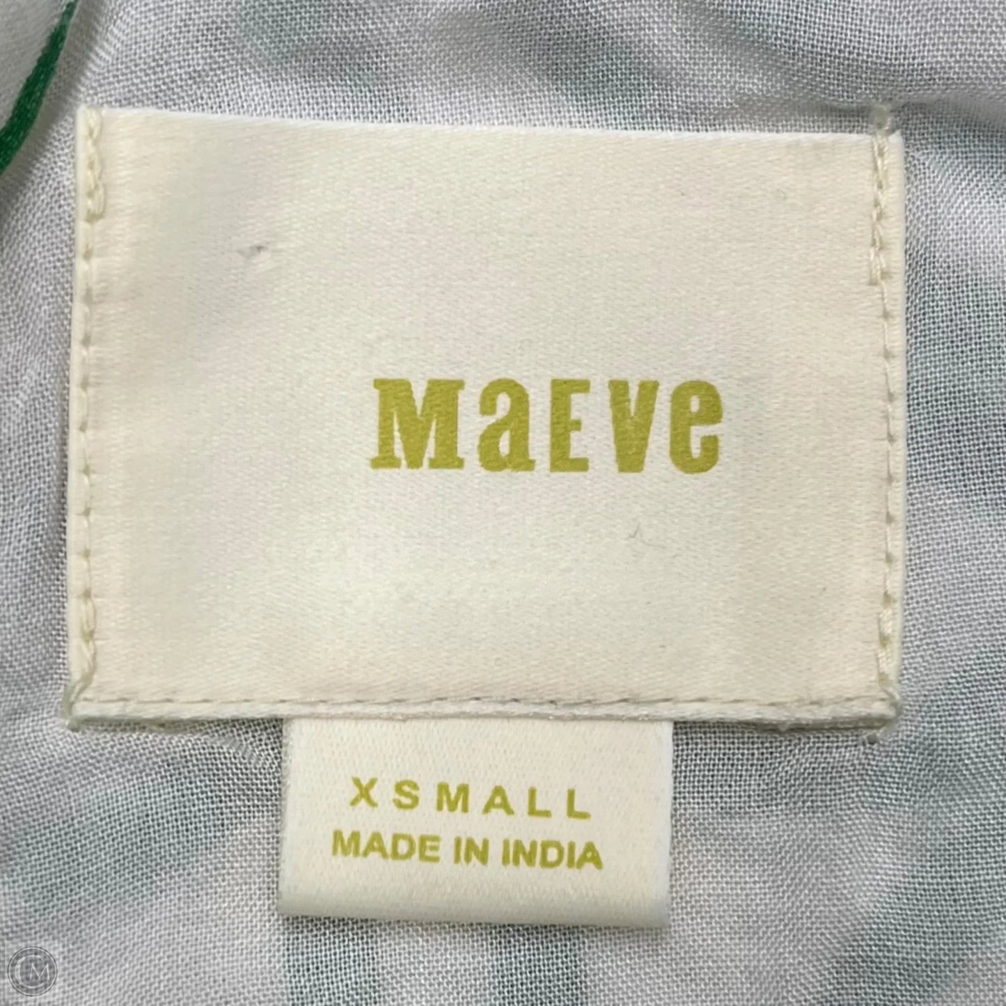 Top Sleeveless By Maeve In Green & White, Size: Xs