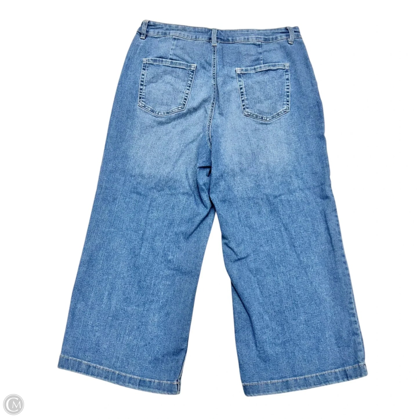 Jeans Cropped By Style And Company In Blue Denim, Size: 18