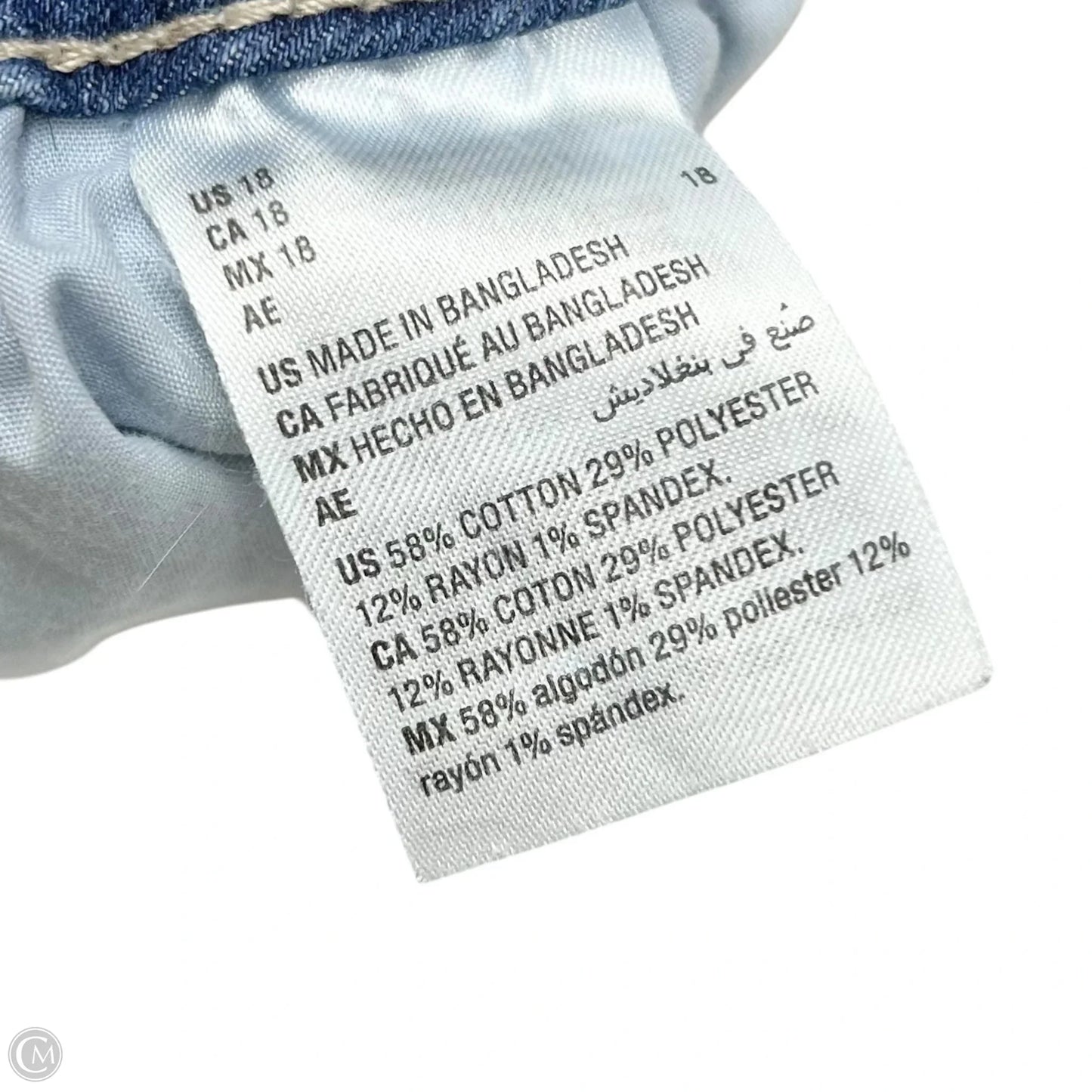 Jeans Cropped By Style And Company In Blue Denim, Size: 18