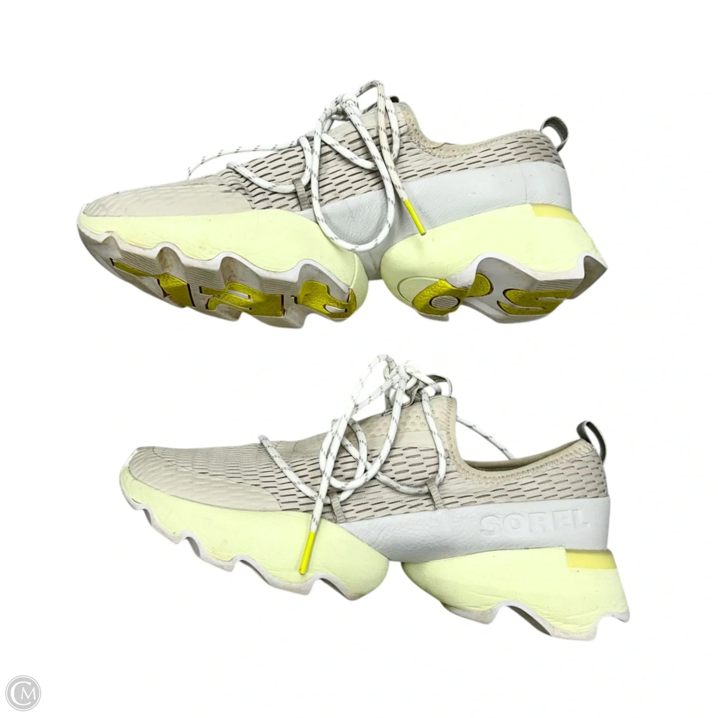 Shoes Athletic By Sorel In Cream & Yellow, Size: 9