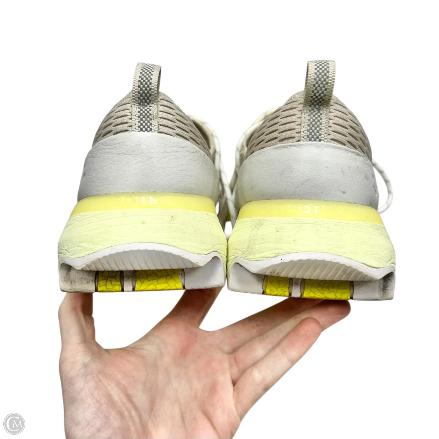 Shoes Athletic By Sorel In Cream & Yellow, Size: 9