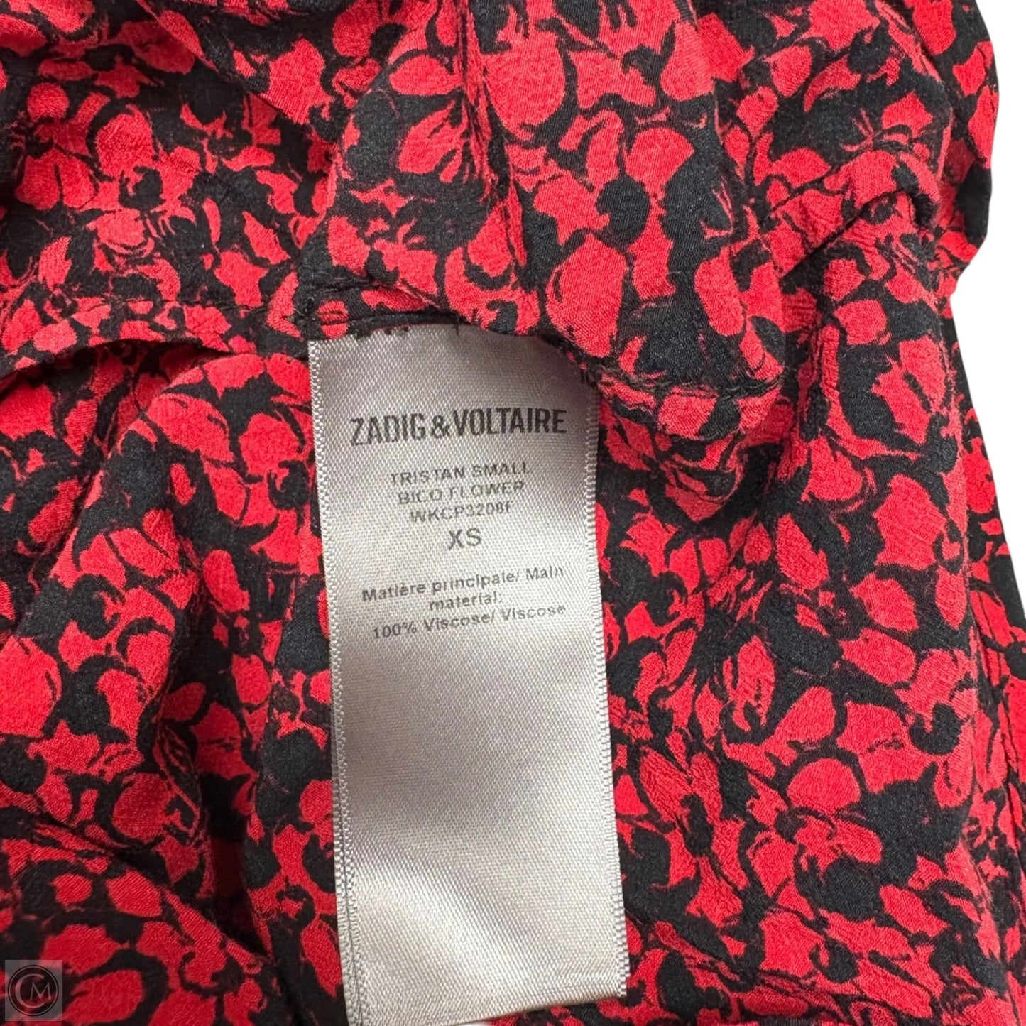 Top Long Sleeve By Zadig And Voltaire In Black & Red, Size: Xs