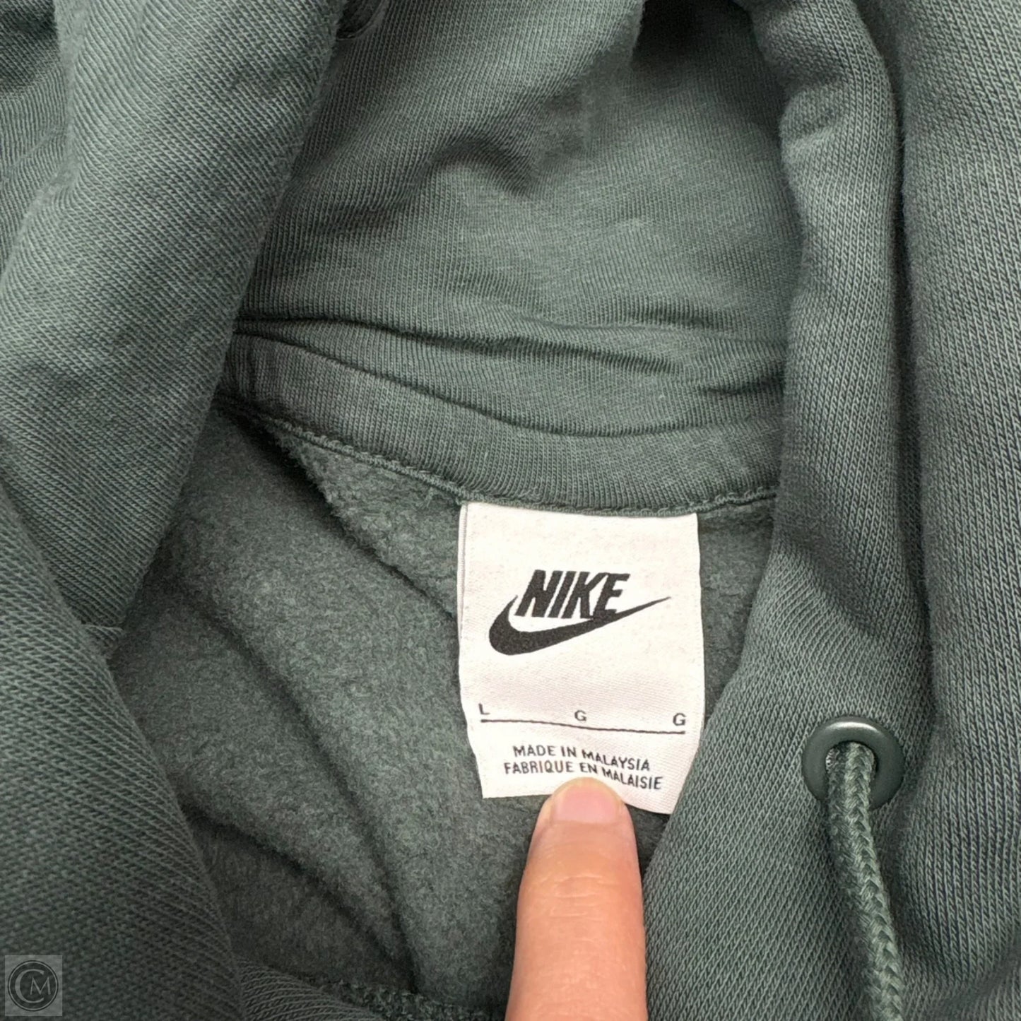Sweatshirt Hoodie By Nike Apparel In Grey, Size: L