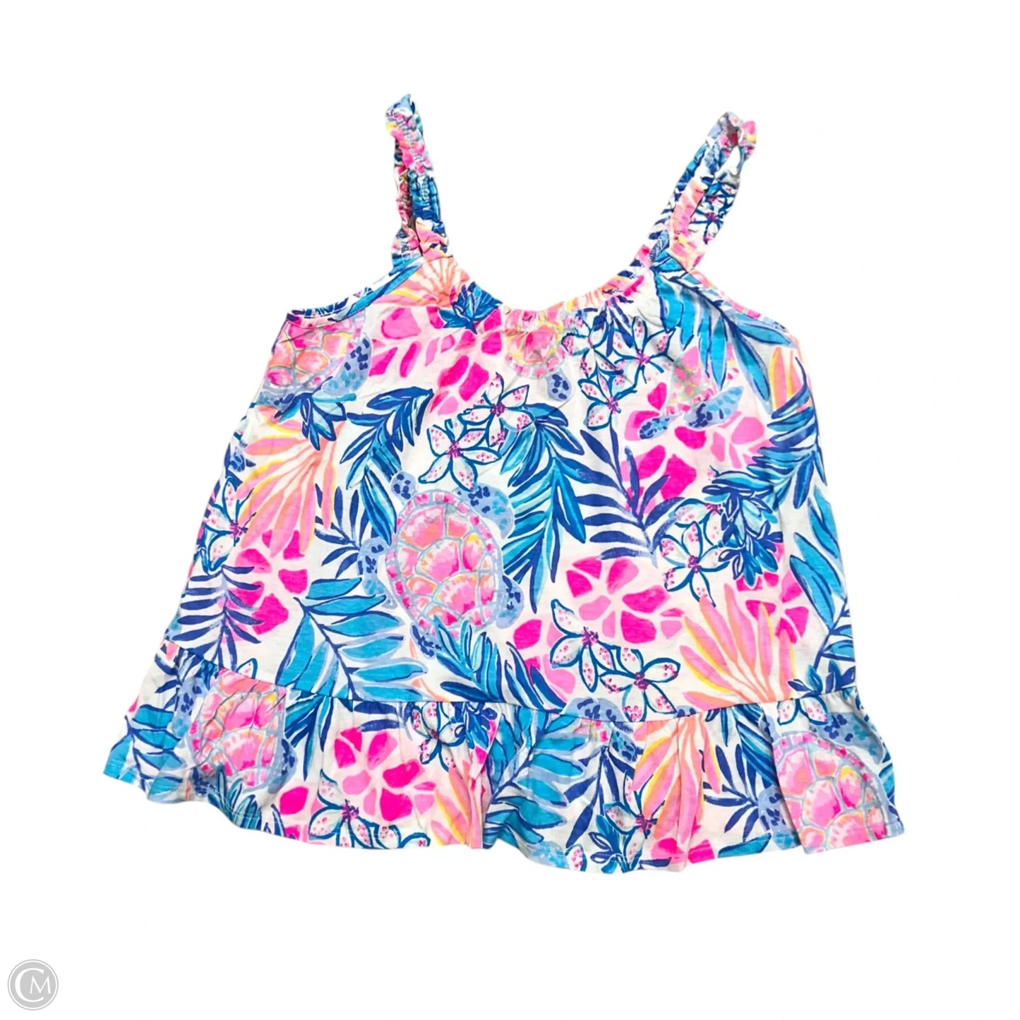 Top Sleeveless Designer By Lilly Pulitzer In Blue & Pink, Size: Xs