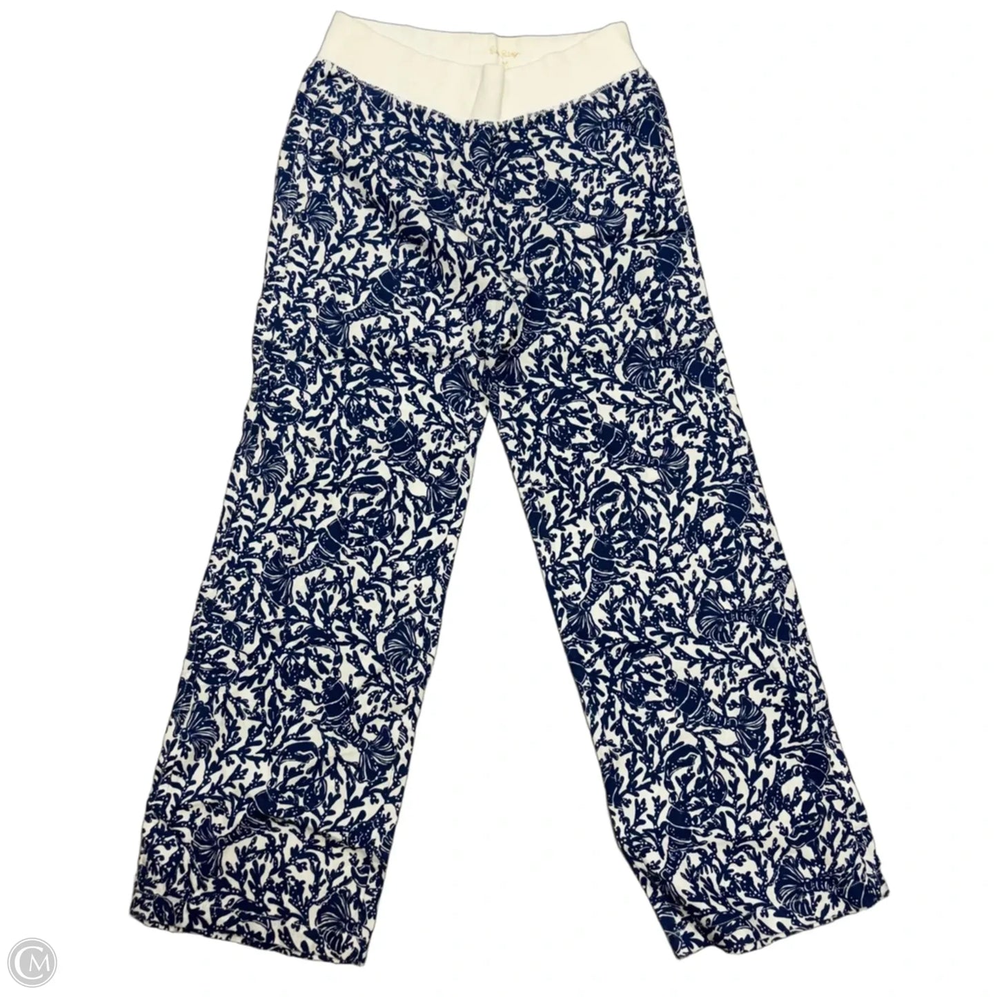 Pants Designer By Lilly Pulitzer In Blue & White, Size: M