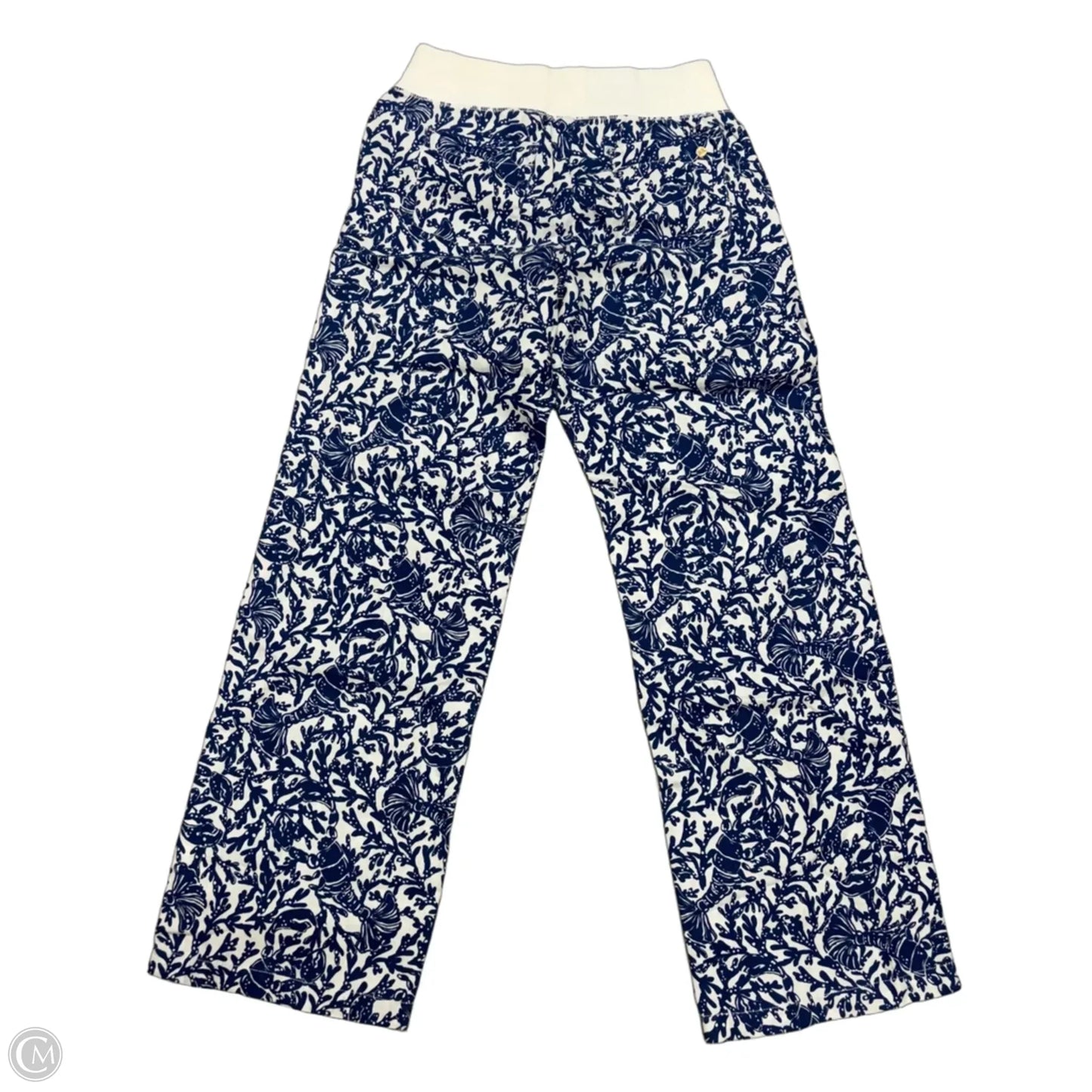 Pants Designer By Lilly Pulitzer In Blue & White, Size: M