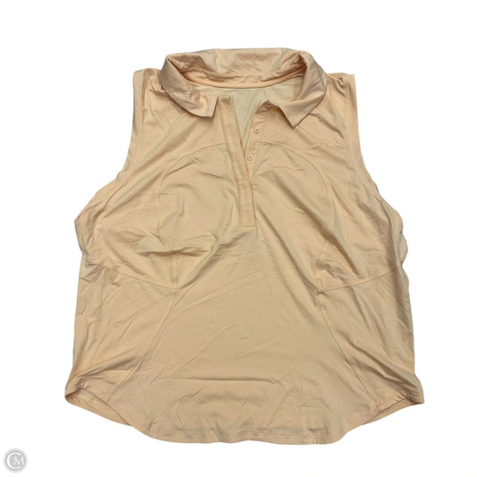 Athletic Tank Top By Lululemon In Orange, Size: M