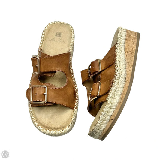 Sandals Heels Platform By White Mountain In Tan, Size: 6.5