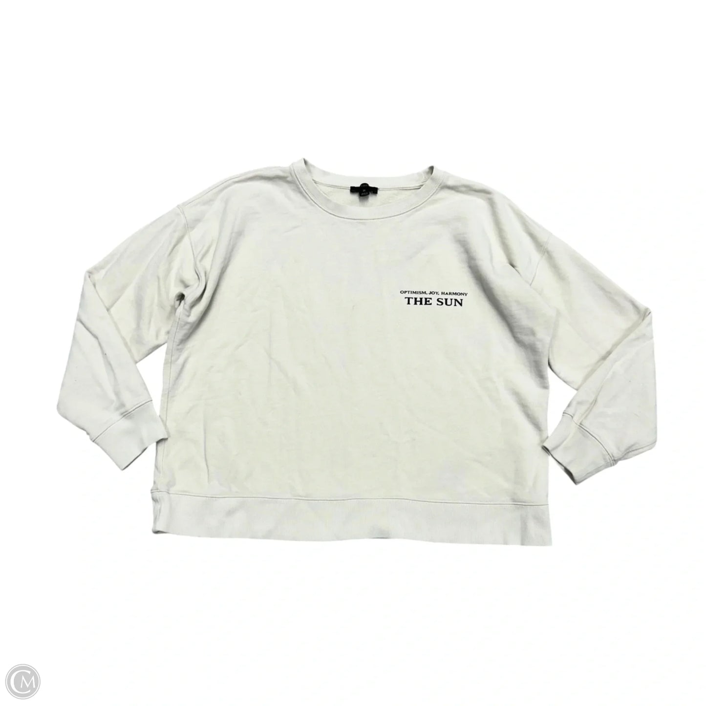 Sweatshirt Crewneck By J. Crew In Cream, Size: M