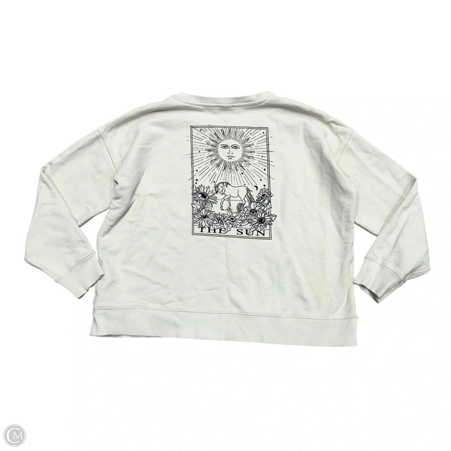 Sweatshirt Crewneck By J. Crew In Cream, Size: M