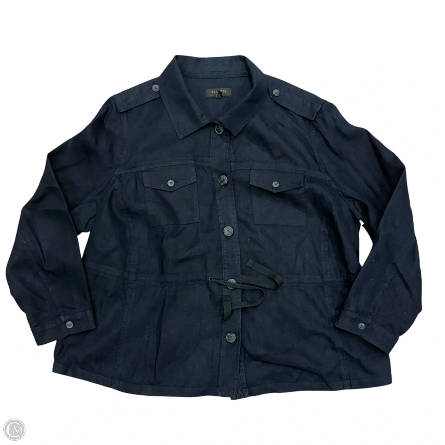 Jacket Shirt By Talbots In Navy, Size: 2x