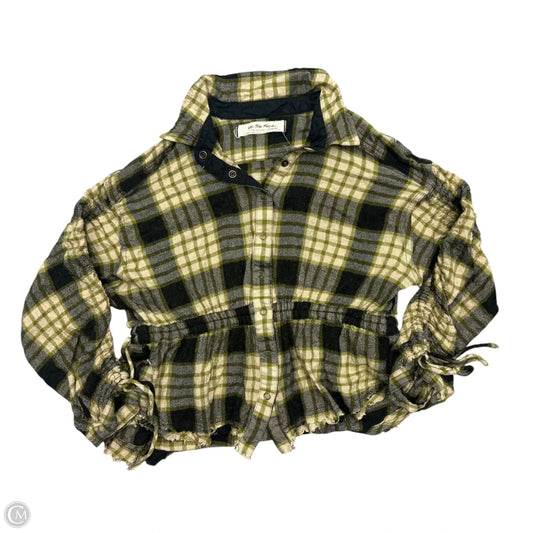 Top 3/4 Sleeve By We The Free In Plaid Pattern, Size: Xs