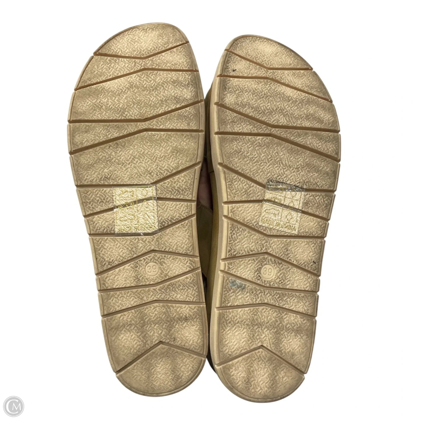 Sandals Heels Wedge By Spring Step In Tan, Size: 8.5