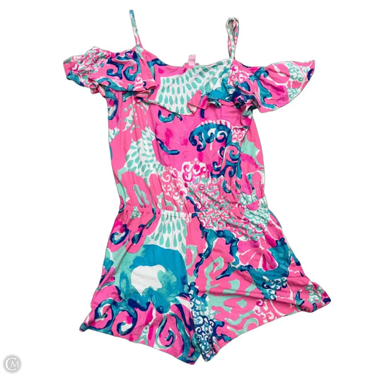 Romper Designer By Lilly Pulitzer In Blue & Pink, Size: Xs
