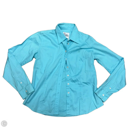 Top Long Sleeve Designer By Lilly Pulitzer In Blue, Size: S