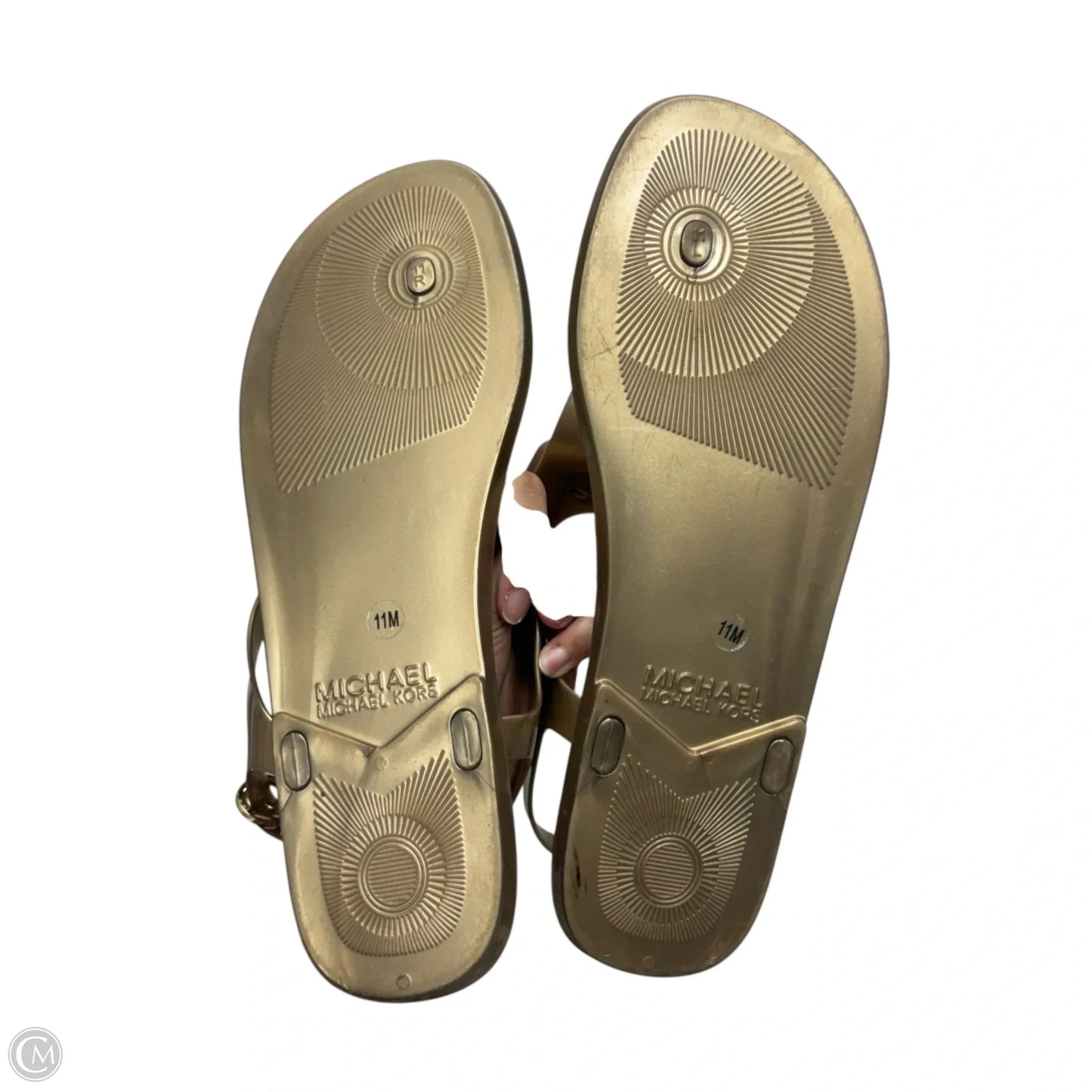 Sandals Flats By Michael By Michael Kors In Gold, Size: 11