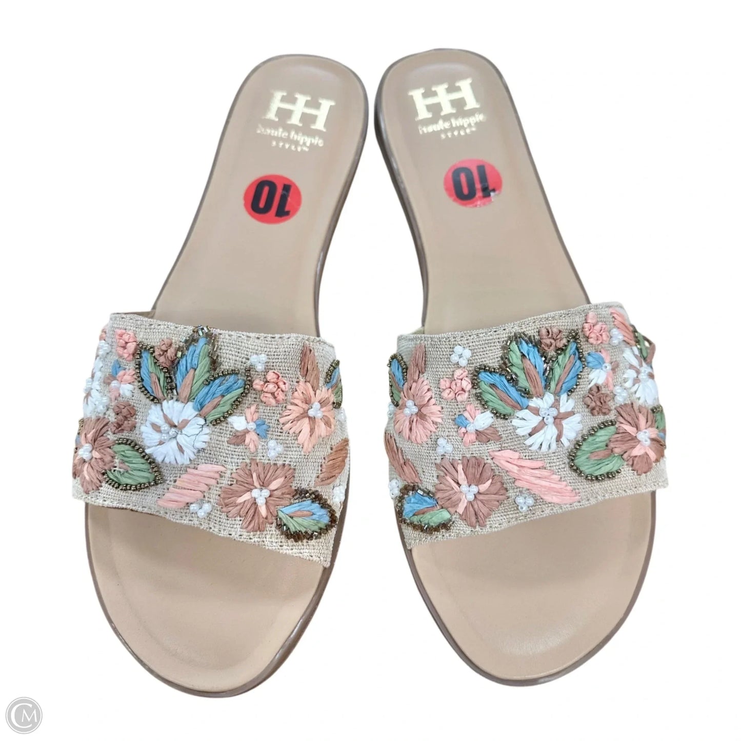 Sandals Flats By Haute Hippie In Floral Print, Size: 10