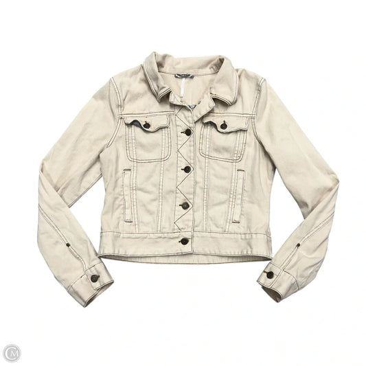 Jacket Denim By Free People In Tan, Size: M