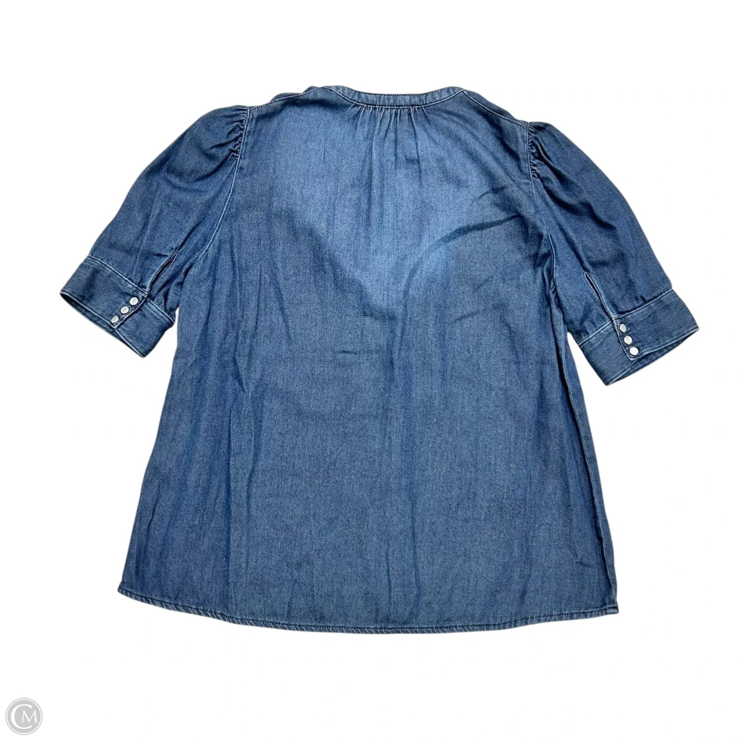 Top Short Sleeve By Ba&sh In Blue Denim, Size: Xs
