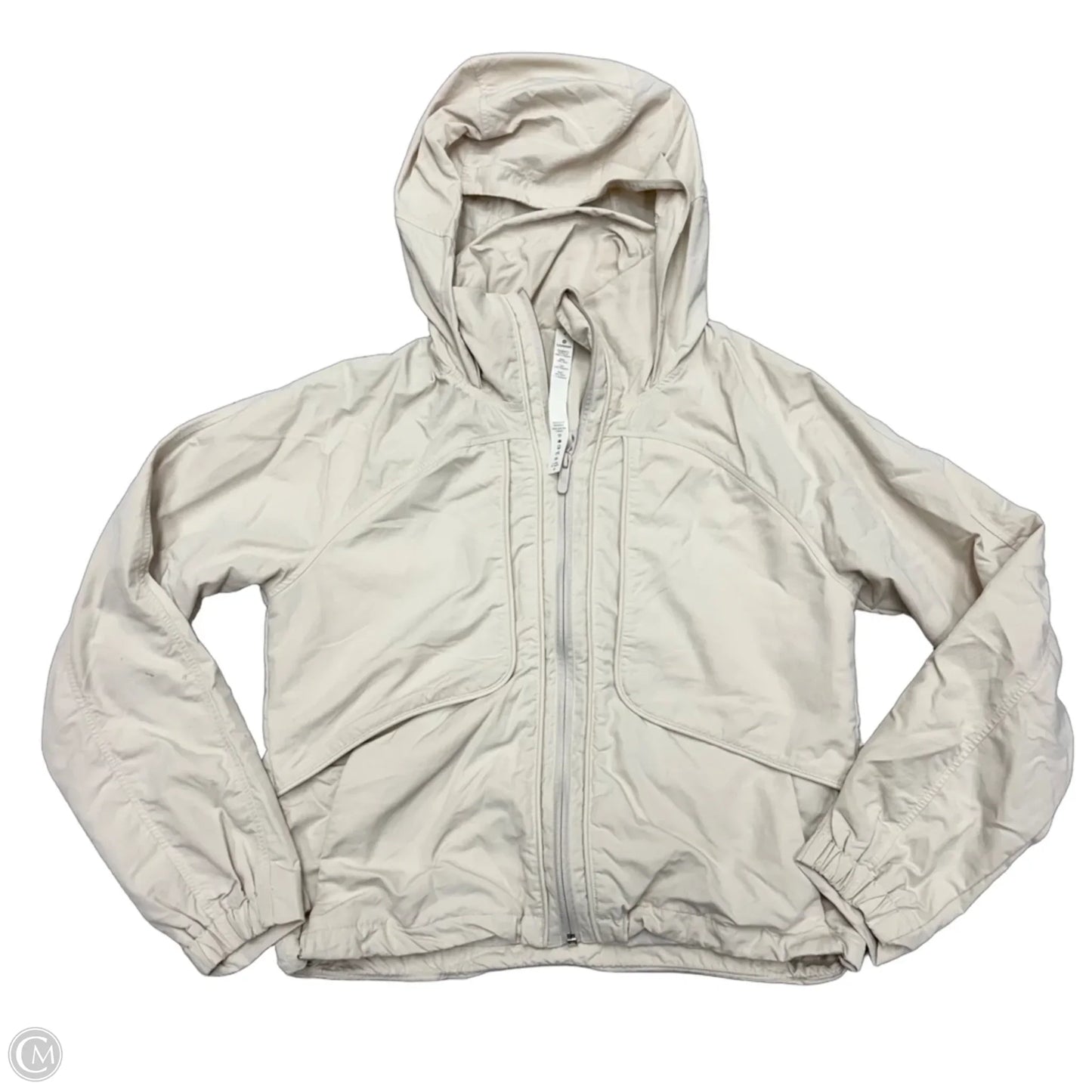 Athletic Jacket By Lululemon In Cream, Size: S