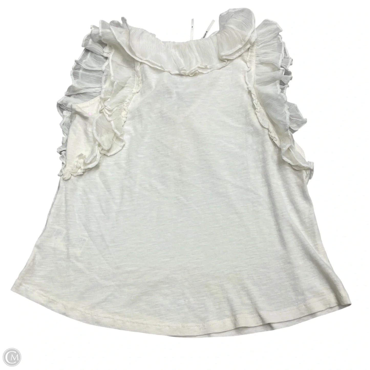 Top Short Sleeve By Anthropologie In Cream, Size: Xs