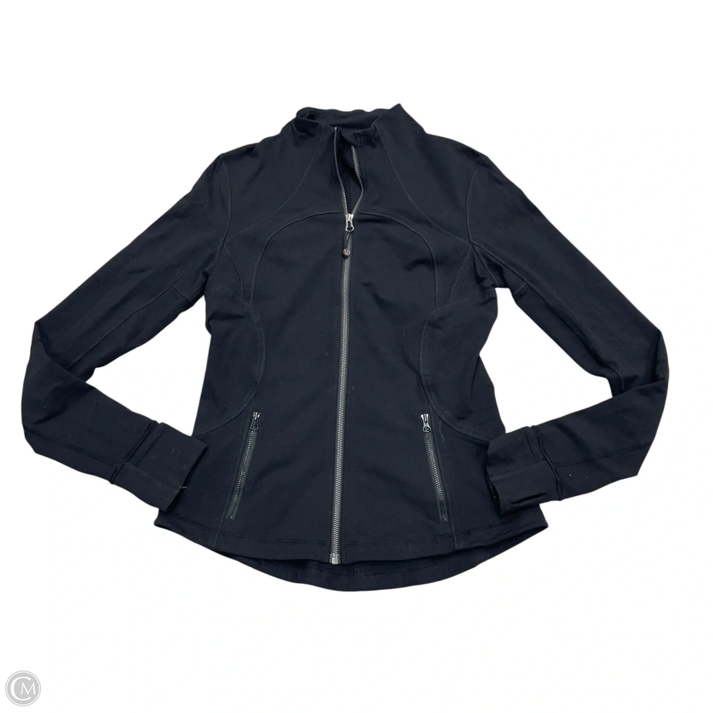 Athletic Jacket By Lululemon In Black, Size: M