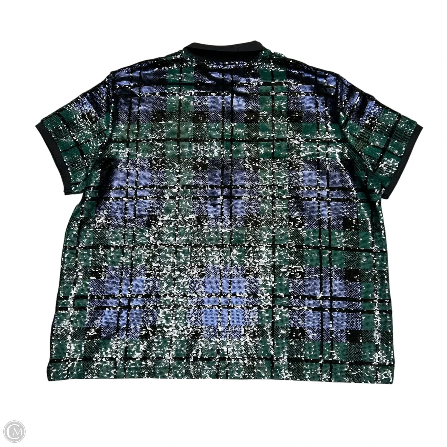 Top Short Sleeve By Lauren By Ralph Lauren In Plaid Pattern, Size: 3x
