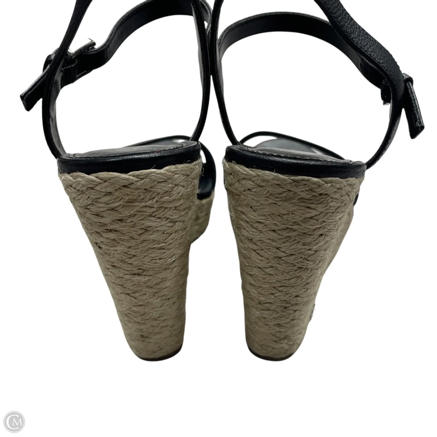 Sandals Heels Wedge By Michael By Michael Kors In Black & Cream, Size: 7.5