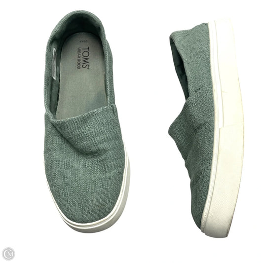 Shoes Flats By Toms In Green, Size: 9