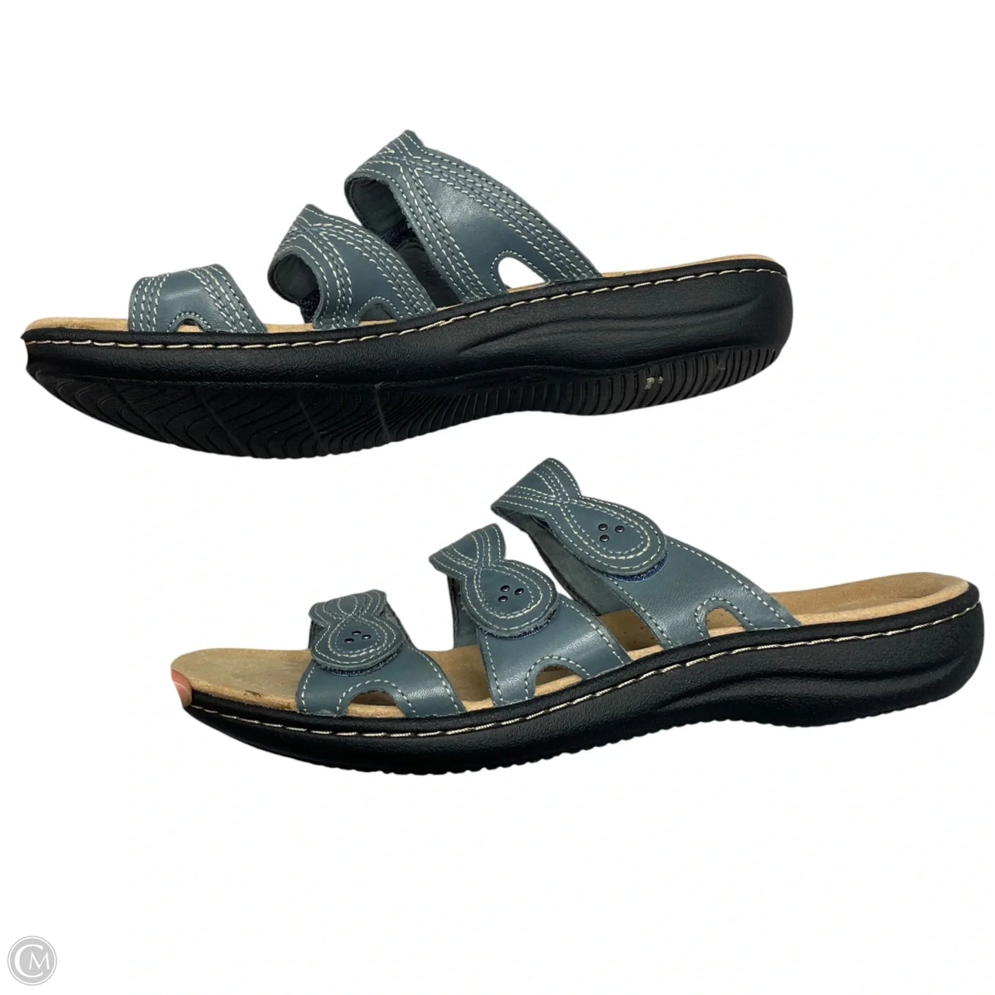 Sandals Flats By Clarks In Blue, Size: 9