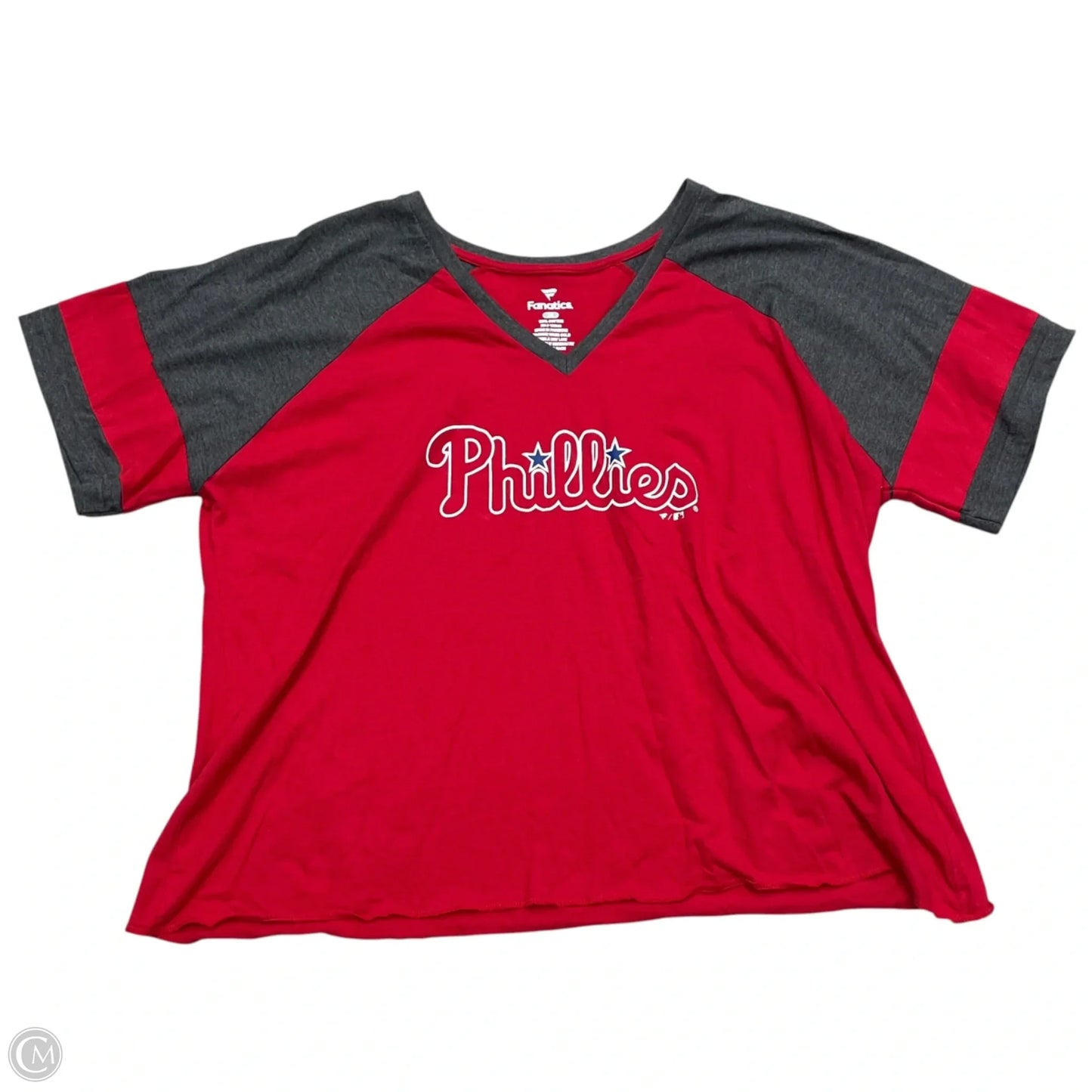 Athletic Top Short Sleeve By Fanatics In Red, Size: 3x