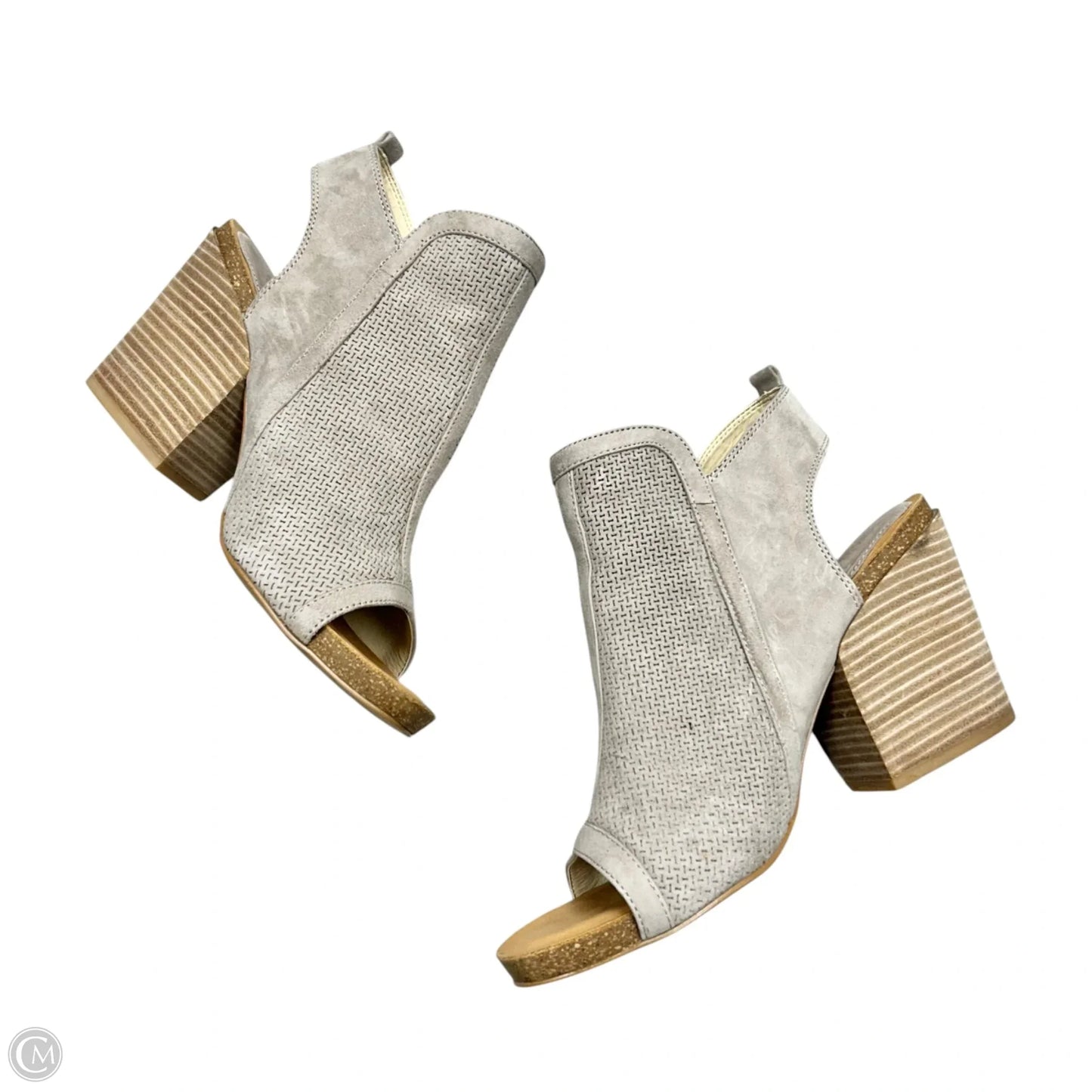 Boots Ankle Heels By Isola In Grey, Size: 10