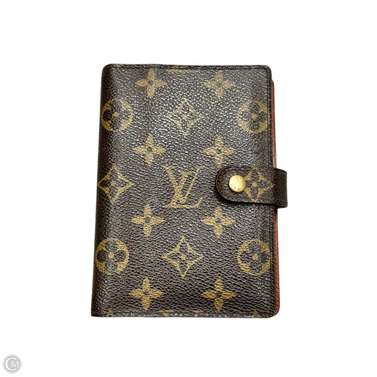 Agenda Cover Luxury Designer By Louis Vuitton, Size: Small