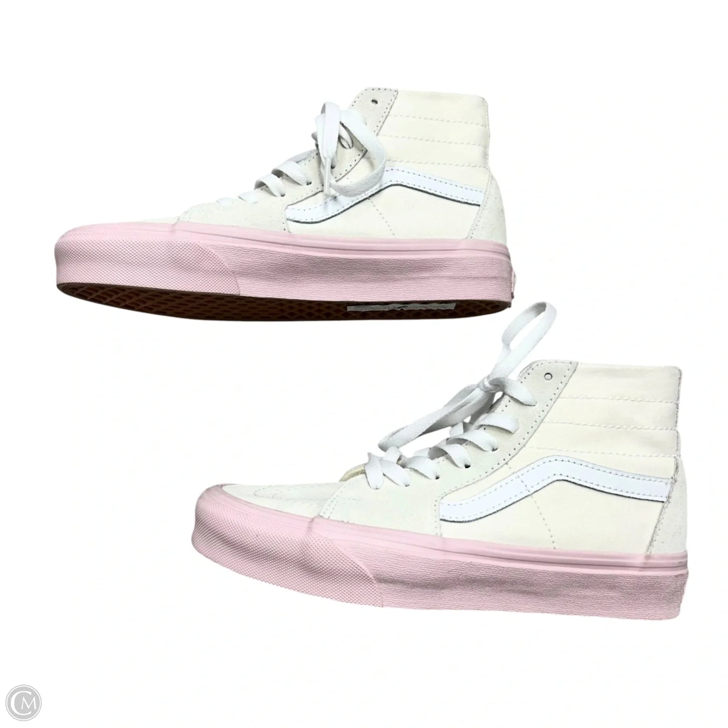 Shoes Sneakers By Vans In Cream & Pink, Size: 7