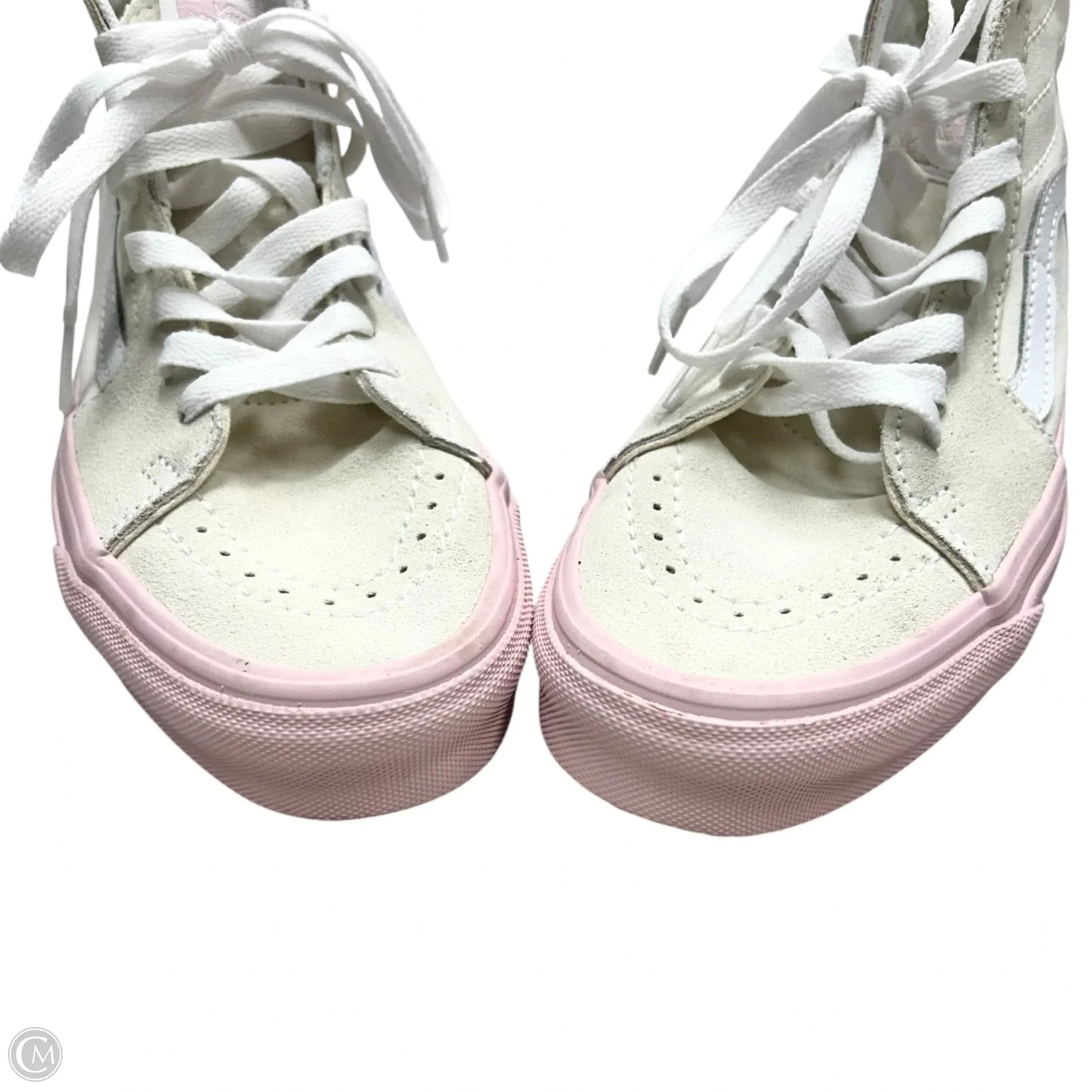 Shoes Sneakers By Vans In Cream & Pink, Size: 7
