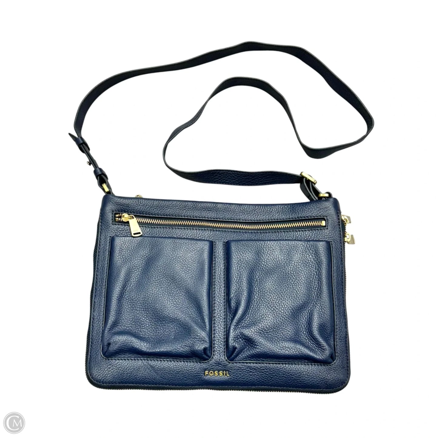Crossbody Leather By Fossil, Size: Medium