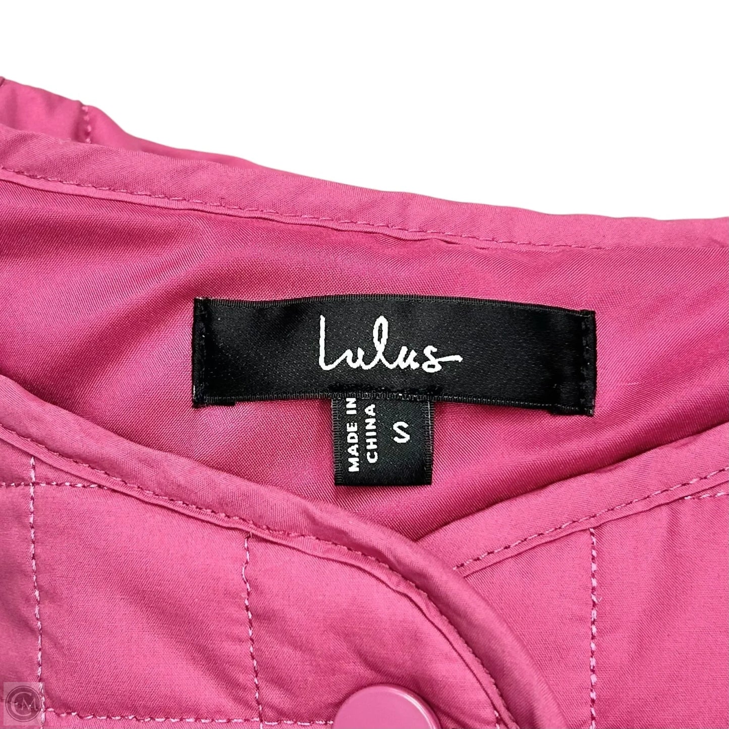 Jacket Puffer & Quilted By Lulus In Pink, Size: S
