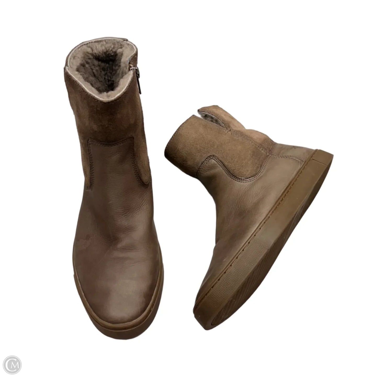 Boots Designer By Frye In Taupe, Size: 8.5