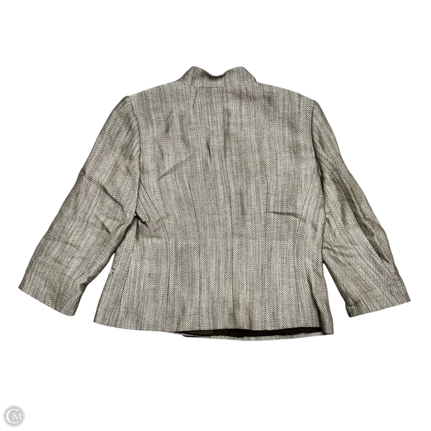 Blazer Designer By Lafayette 148 In Brown, Size: L