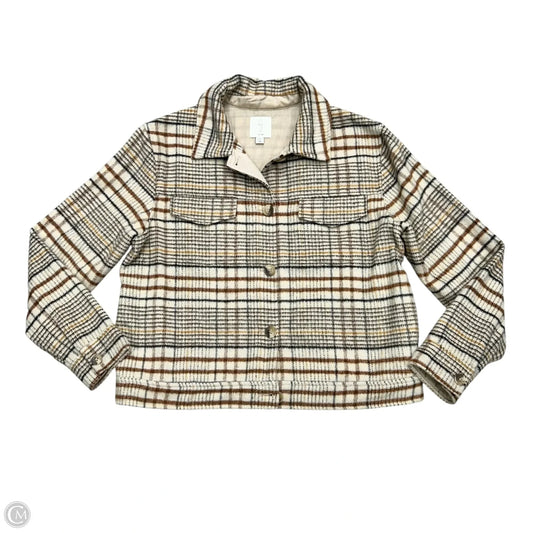 Jacket Other By Joie In Plaid Pattern, Size: L
